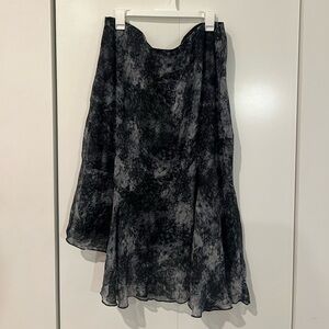 Abercrombie & Fitch Asymmetrical Black and Gray Skirt